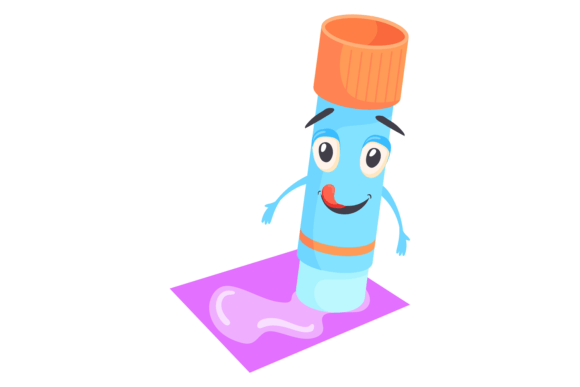 Download Glue Stick Mascot. Funny School Supply C - School supply Collection