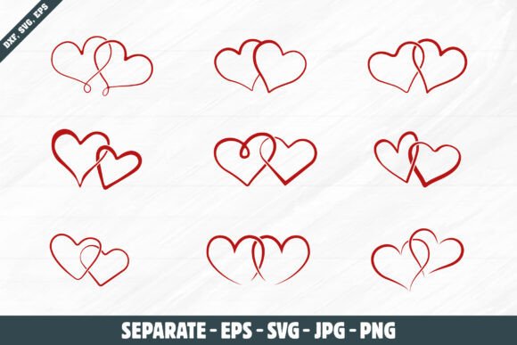 Download Two Red Hearts United Vectors, Heart Svg - Svg Collection
