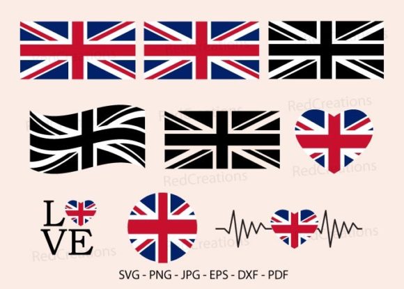 Download UK Flag SVG Bundle, United Kingdom Flag - Svg Collection