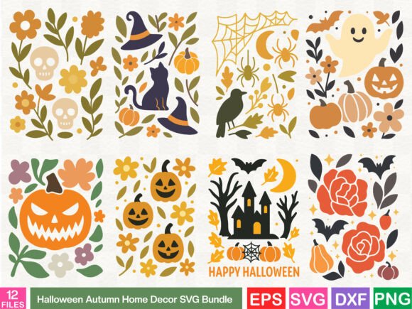 Download Halloween Autumn Home Decor SVG Bundle - Svg Collection