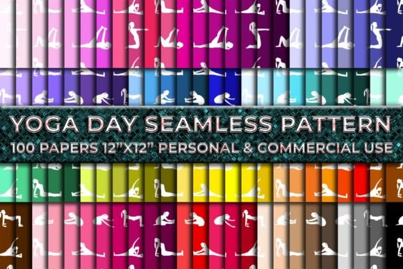 Download Yoga Day 100 Colorful Digital Paper - Premium Resources