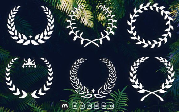 Download Decorative Paper Cut Laurel Wreath SVG - Svg Collection