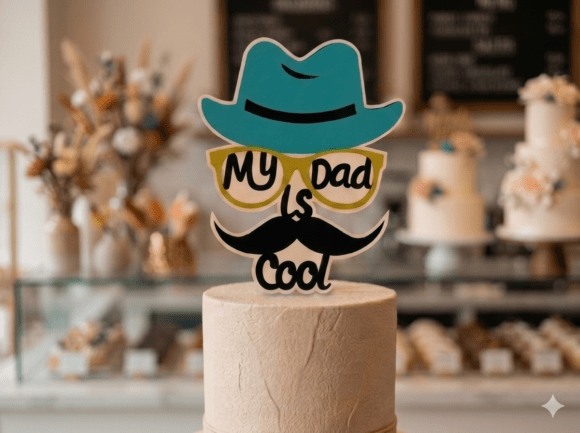 Download My Dad is Cool Cake Topper SVG - Svg Collection