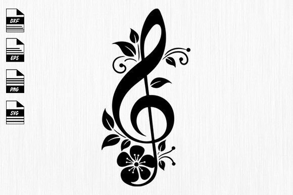 Download Floral Music Note Svg,Music Notes Svg - Svg Collection