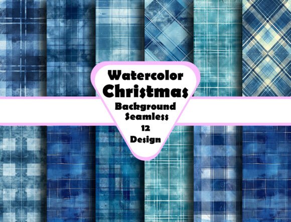 Download Watercolor Christmas Gingham Plaid Paper - Gingham plaid Collection