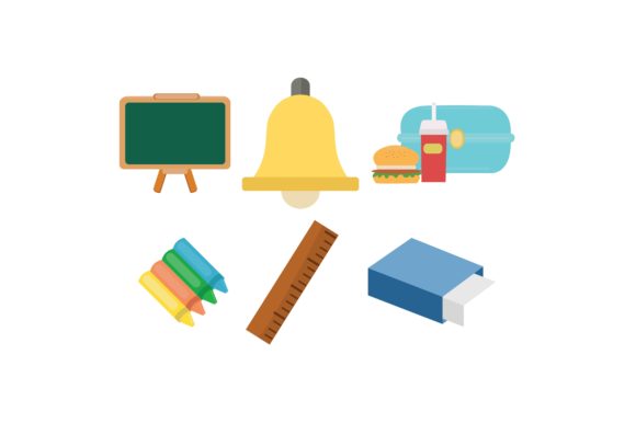Download School Supply Coloured Graphic Set - School supply Collection