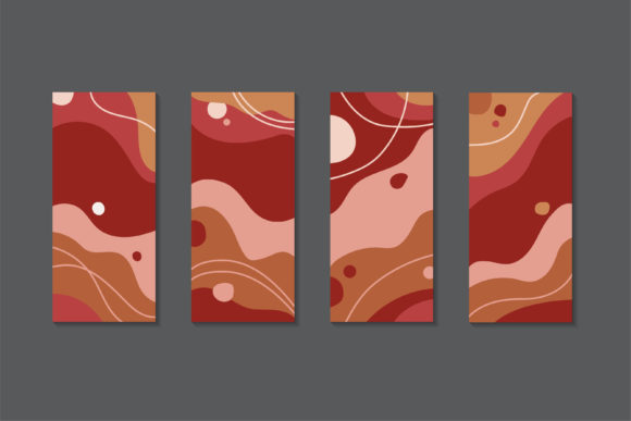 Download Vertical Background Banner Liquid Brown - Premium Resources