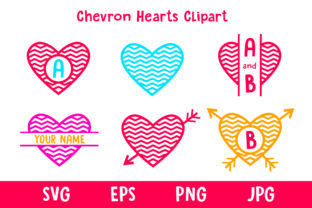 Download Chevron Hearts Clipart - Chevron Collection