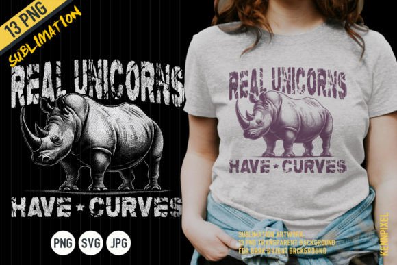 Download Real Unicorns Have Curves Rhino Retro - Curves Collection