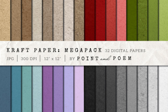 Download Kraft Colorful Digital Paper Megapack - Premium Bundle