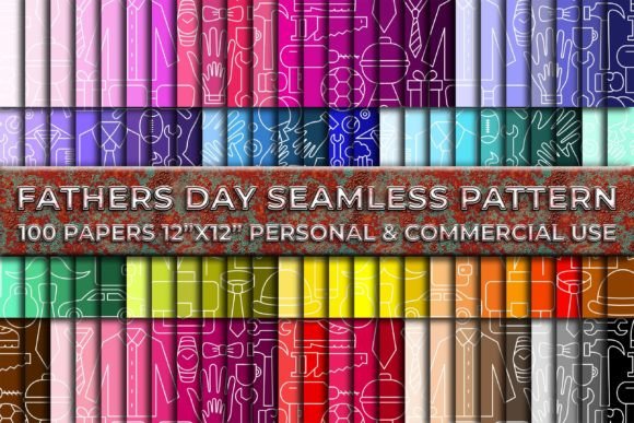 Download Fathers Day 100 Colorful Digital Paper - Premium Resources