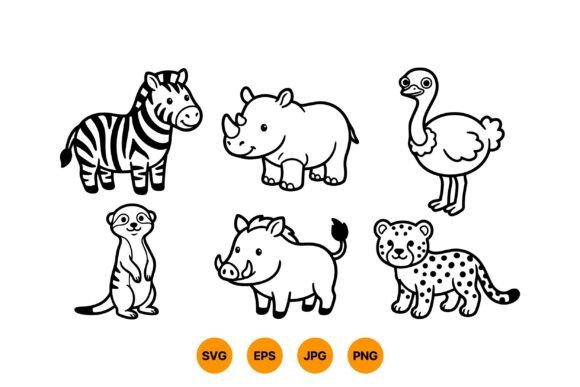 Download Cute Safari Animal SVG Pack - Svg Collection