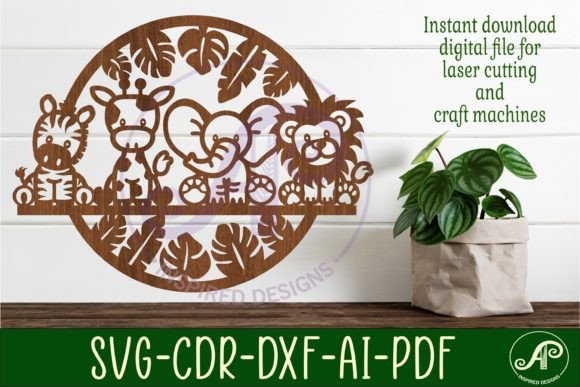 Download Safari Animal Wall Art Sign, SVG File - Svg Collection